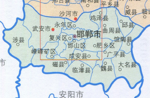 邯郸市区八部地图（邯郸市区域地图）