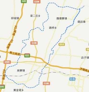 馆陶在邯郸什么方向（邯郸馆陶县城地图）